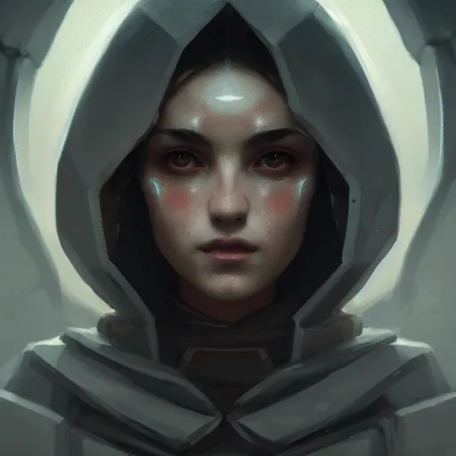 Image similar to a symmetrical portrait by greg rutkowski, digital art, unreal engine 5, trending on artstation, deviantart, pinterest, rule of thirds, 4 k uhd image