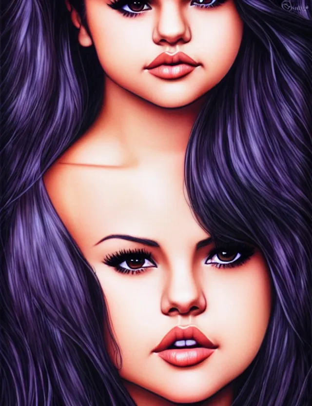 Image similar to Selena Gomez by Artgerm