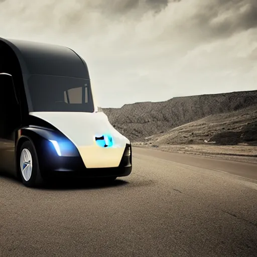 Image similar to Tesla Cybertruck, cinematic, 35mm, hyperreality