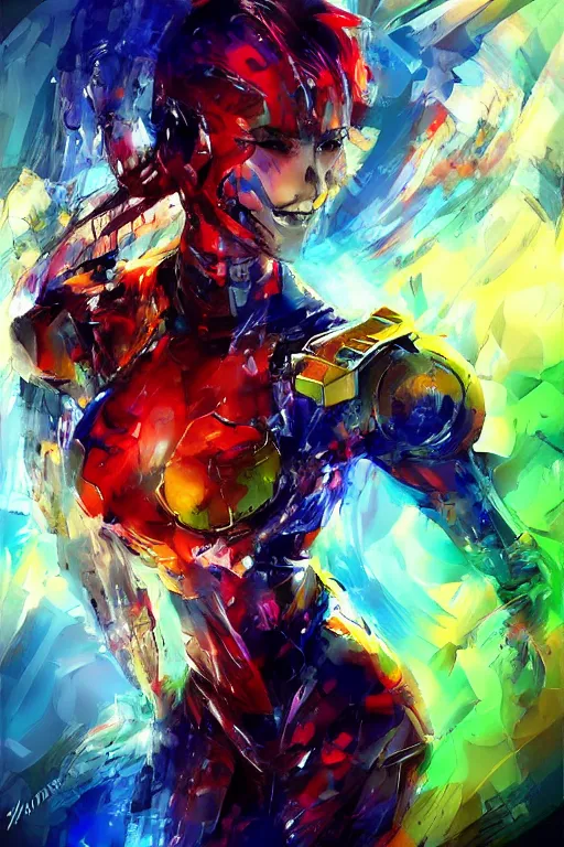 Image similar to samus aran by yossi kotler