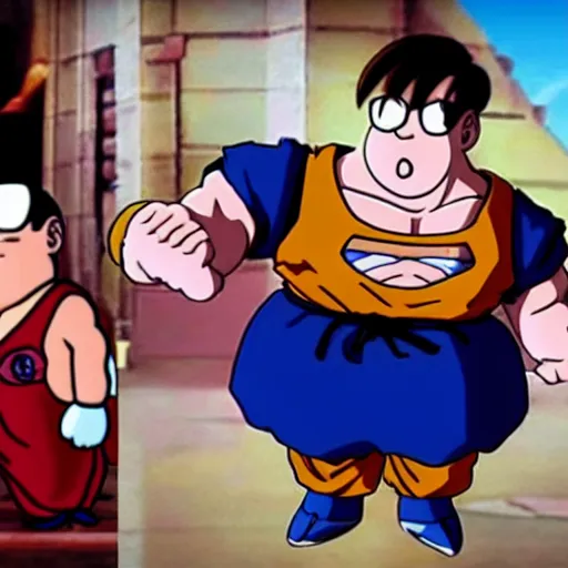 Prompt: peter griffin in dragon ball z