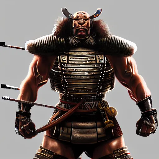 Prompt: a powerful shogun, ultra realistic, hyper detailed, cinematic, action pose, digital art, trending on artstation,