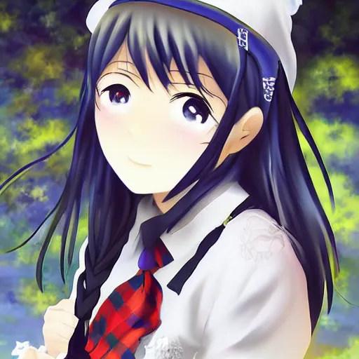 Image similar to a schoolgirl, anime artwork at Pixiv