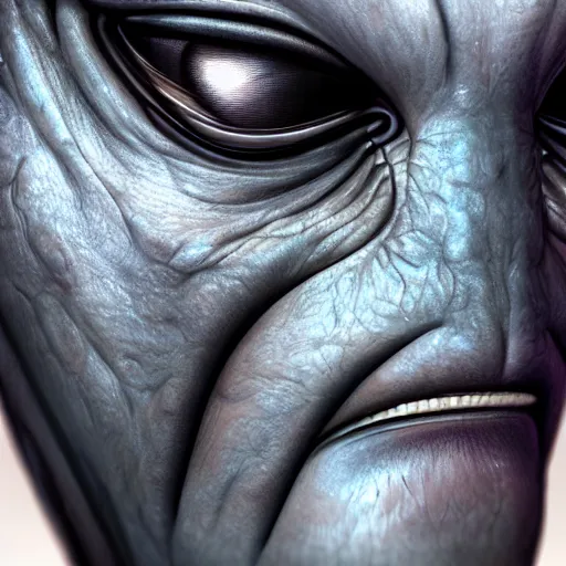 Prompt: photorealistic alien face closeup, ultra detailed, realistic