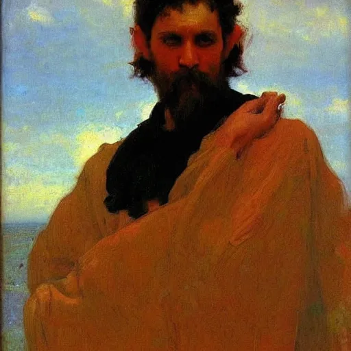 Prompt: A portrait of God, wide shot, photorealistic, by Ilya Repin