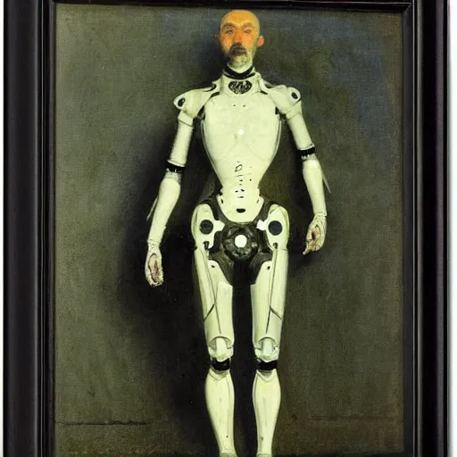 Prompt: cyborg by james abbott mcneill whistler