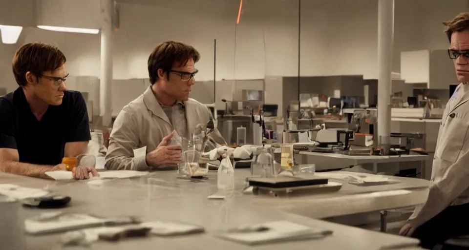 Prompt: film still of the Dexter's Laboratory movie directed by Denis Villeneuve