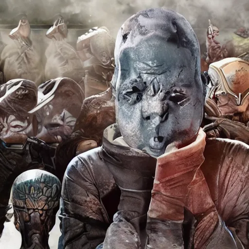 Image similar to vegan supervillain, UHD, hyperrealistic render, highly detailed, 4k, artstation