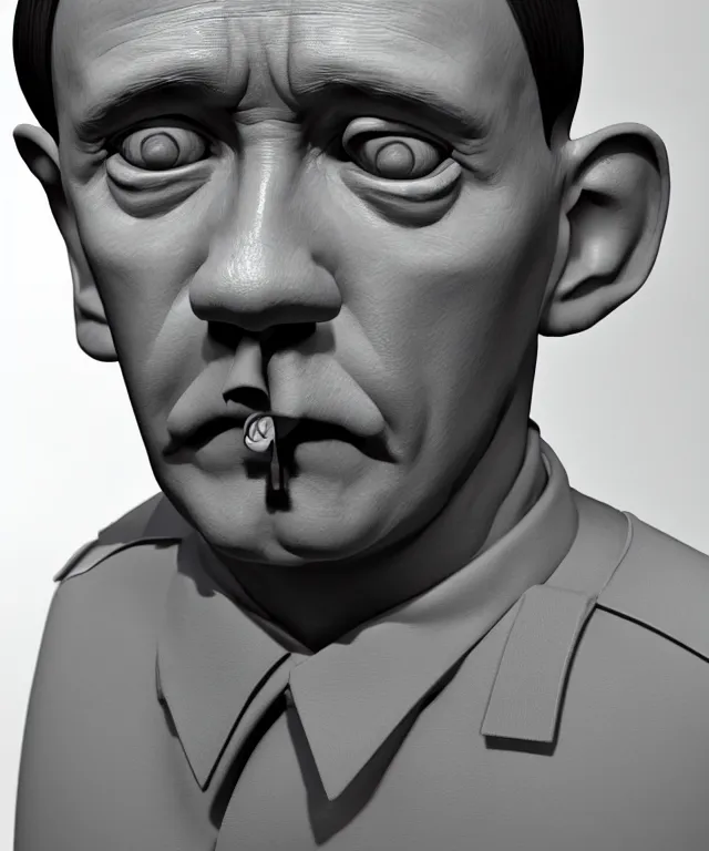 Image similar to hyperrealistic 3d model of Hitler as a Pokemon, 8k octane beautifully detailed render, post-processing, extremely hyperdetailed, intricate, epic composition, cinematic lighting + masterpiece, trending on artstation, very very detailed, masterpiece, stunning