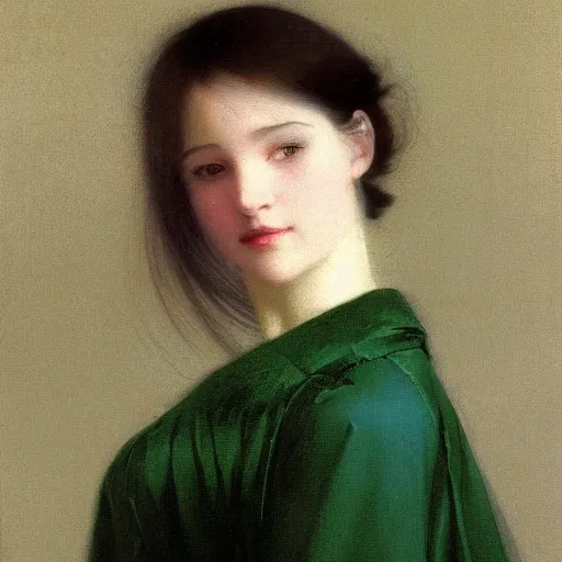 Prompt: a young woman's face, her hair is titanium white and she wears an cobalt blue satin cloak, by ivan aivazovsky and syd mead and moebius and gaston bussiere and roger dean and pieter claesz and paul delaroche and alma tadema and aelbert cuyp and willem claesz, hyperrealistic, volumetric light, octane render