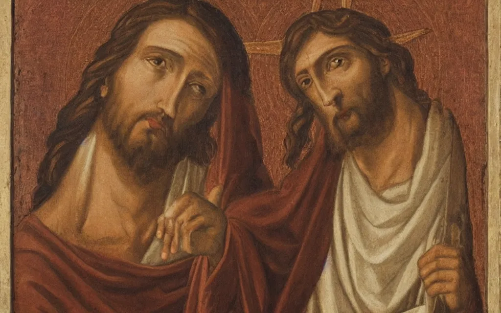 Image similar to unortodox christian portrait of jesus