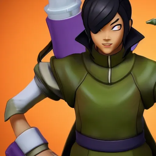 Image similar to toph beifong in fortnite, character render, full body shot, highly detailed, in game render