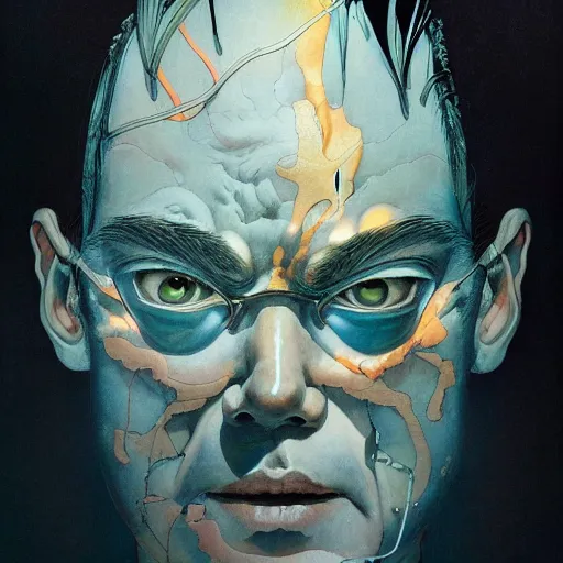 Image similar to prompt : monumental portrait soft light painted by james jean and katsuhiro otomo and erik jones, inspired by akira anime, smooth face feature, intricate oil painting, high detail illustration, sharp high detail, manga and anime 1 9 9 9