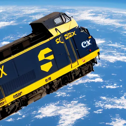 Image similar to csx locomotive in space