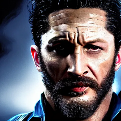 Image similar to Tom Hardy as wolverine 4K quality Photorealism