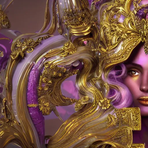 Image similar to princess of amethyst, ornate, intricate, hyper detailed, stunning, surreal, 4 k, octane render