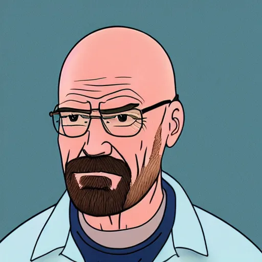 Prompt: walter white in bojack horseman