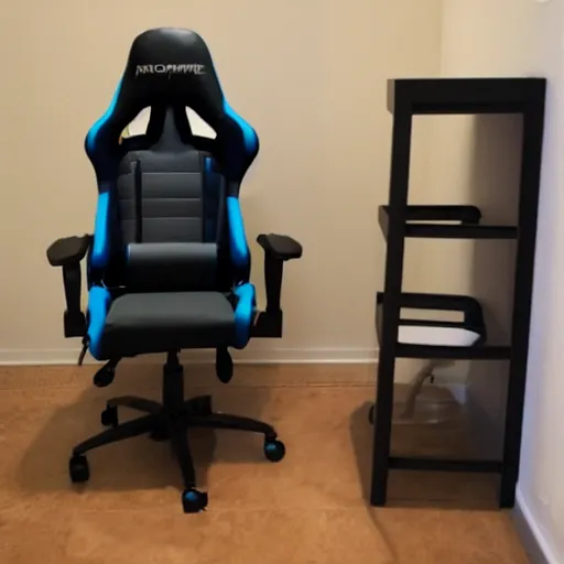 Prompt: combination of gaming chair and toilet