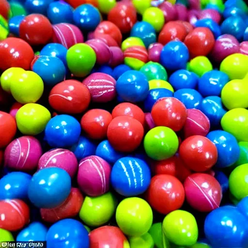 Image similar to every time grandma opens her mouth, gumballs come pouring out... just absolutely tumbling everywhere. No doctor has been able to tell us why