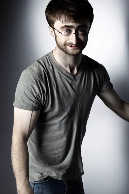 Image similar to Daniel Radcliffe as Wolverine, promo shoot, studio lighting