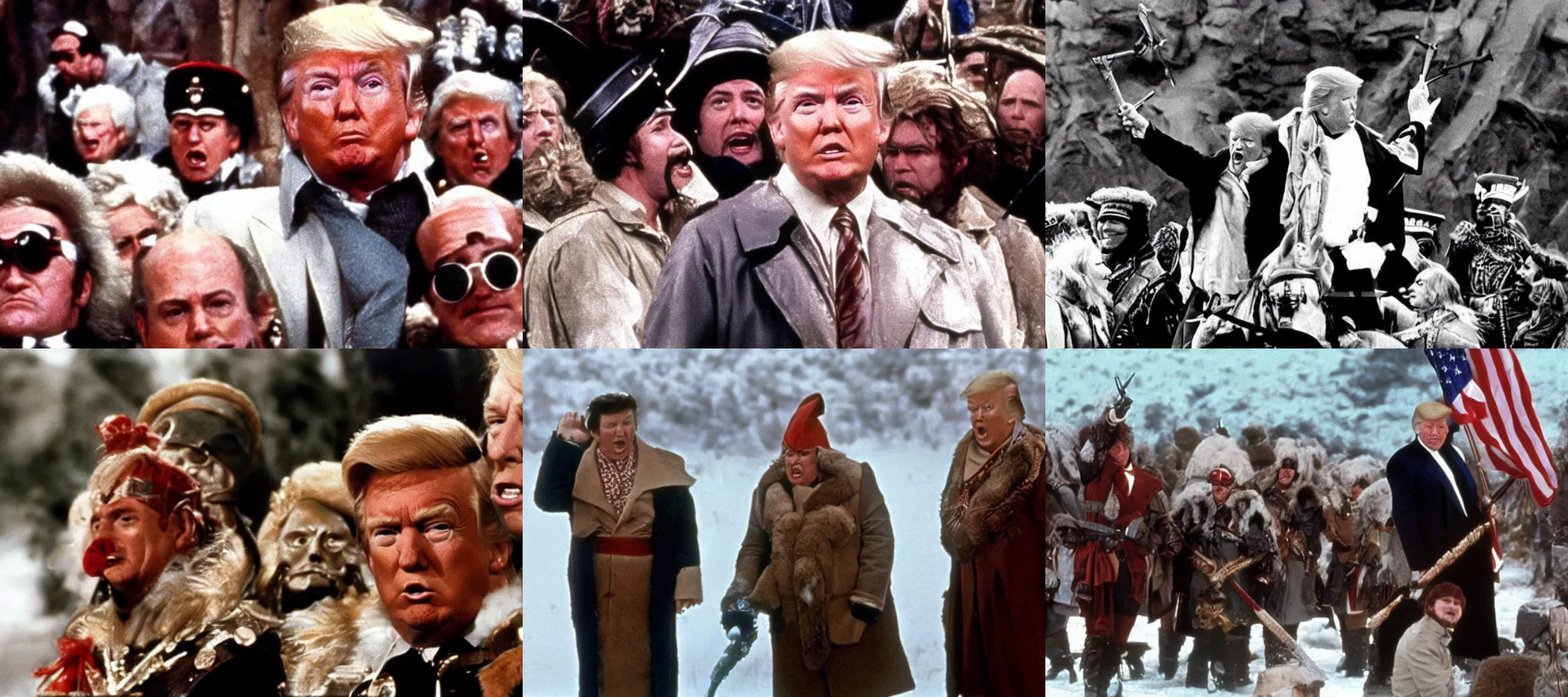 Prompt: donald trump starring in the movie time bandits ( 1 9 8 1 )