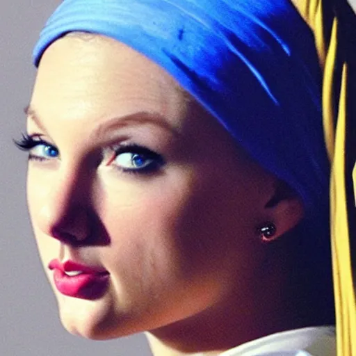 Image similar to Taylor Swift as the girl with the pearl earring