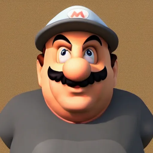 Image similar to tony soprano mixed with mario blender