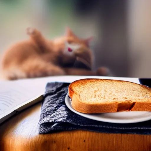 Prompt: a cat sleeping on the toast,realistic,award winning photograph,ultra realism,4k