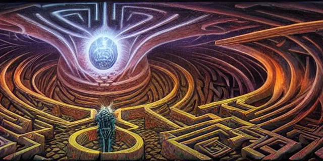 Image similar to maze labyrinth nebulapunk by dan seagrave