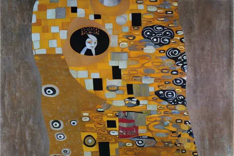 Image similar to gustav klimt vw beetle