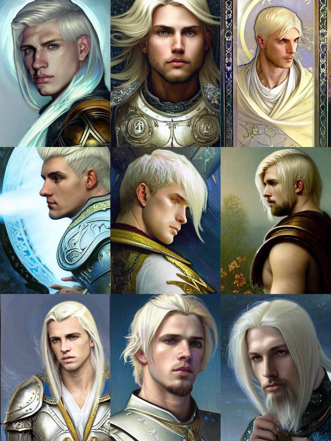 portrait of a calm and pious male aasimar paladin | Stable Diffusion |  OpenArt