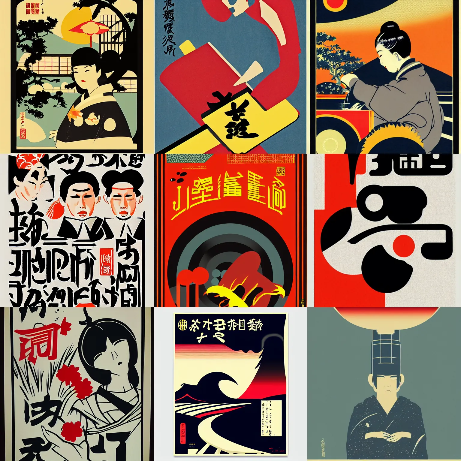 retro japanese graphic poster | Stable Diffusion