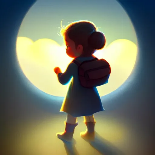 Image similar to very cute illustration for a children's book, digital art, detailed, rim light, exquisite lighting, clear focus, very coherent, soft lighting, character design, concept, atmospheric, dystopian, sci - fi, dark, trending on artstation, fog, sun flare