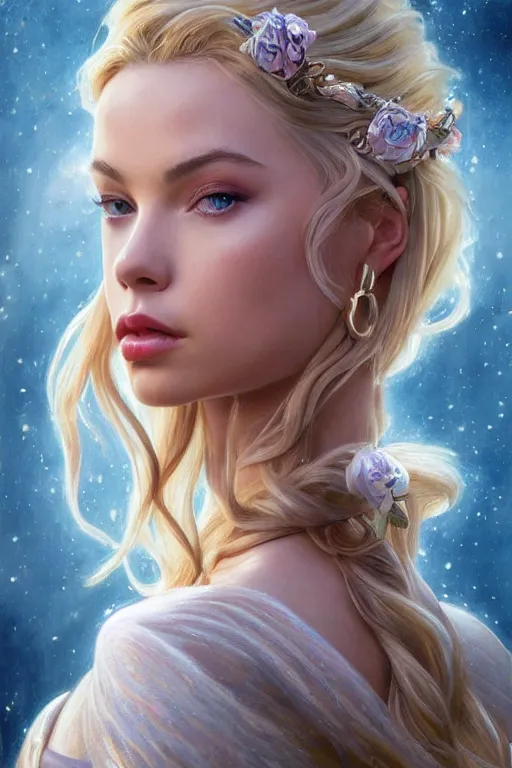 Image similar to ultra realistic illustration, a stunningly beautiful greek goddess of ecstasy played by jordyn jones and dove cameron and margot robbie and taylor swift and megan fox and natalie dormer, intricate, elegant, highly detailed, digital painting, artstation, concept art, smooth, sharp focus, illustration, art by artgerm and greg rutkowski and alphonse mucha