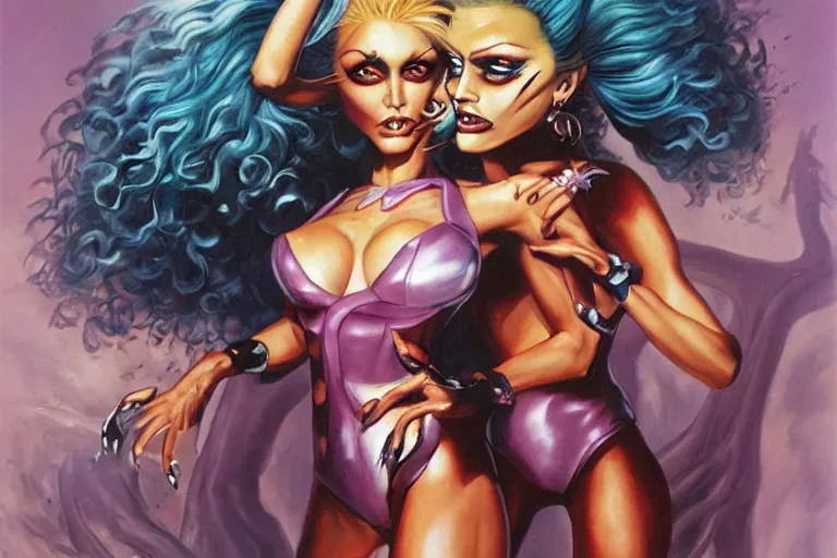 Prompt: monster high, boris vallejo, julie bell