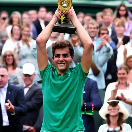 Image similar to joaquin sanchez winning wimbledon, front photo