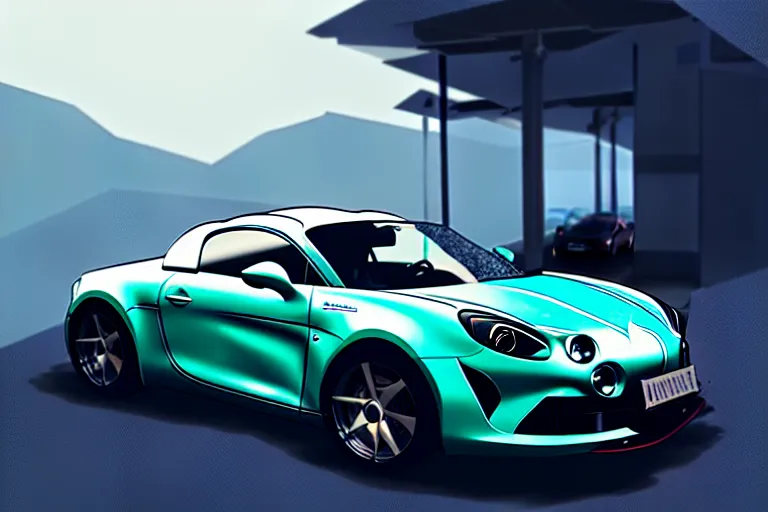 Prompt: an alpine a 1 1 0 : : stand alone complex, under repairs, maintenance : : by ilya kuvshinov, rossdraws, artgerm, sola digital arts, anti aliasing, raytracing : :