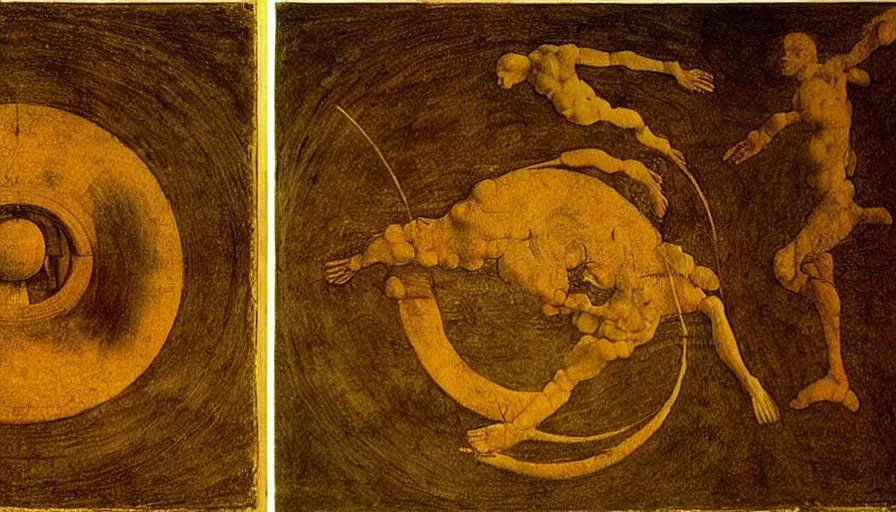 Image similar to the two complementary forces that make up all aspects and phenomena of life, by Leonardo da vinci