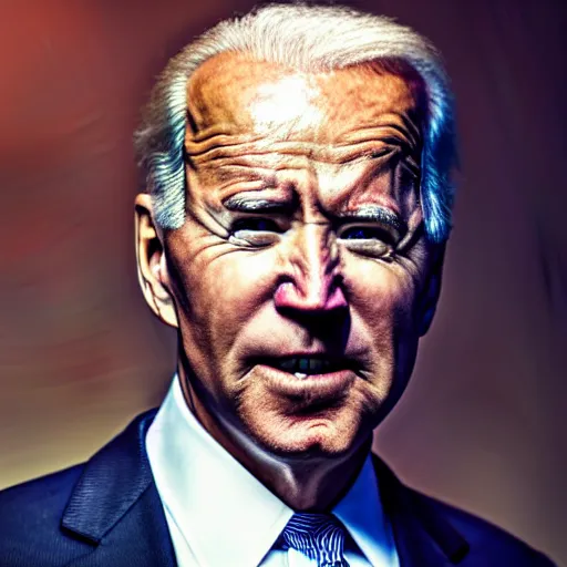 Prompt: joe biden as batman, haunted, spooky, scary, by sam guay, moody lighting, hyperrealism, finely detailed 4 k, octane render