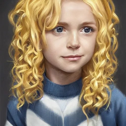 Image similar to close - up portrait a short slightly curly blonde hair hufflepuff!! boy age 1 1 years old with grey - blue eyes, cute, smiling!! fantasy, portrait, highly detailed, digital painting, artstation, concept art, sharp focus, illustration, studio photo, studio lighting, art by artgerm and greg rutkowski and magali villeneuve