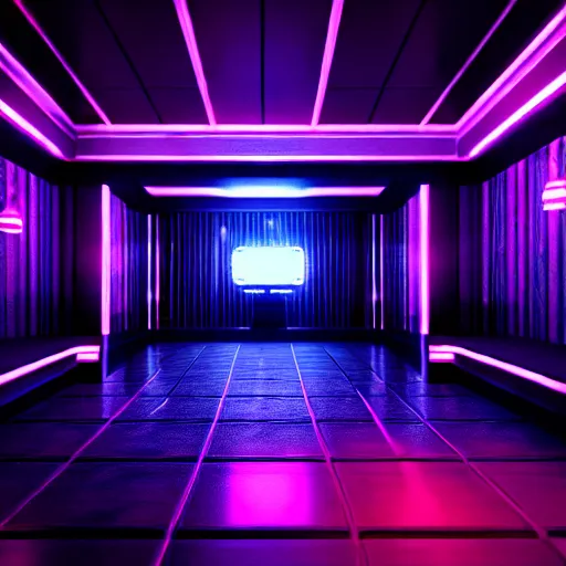 Image similar to the inside of magic city in atlanta, empty strip club, trending on artstation, depth field, unreal engine, cinematic, hyper realism, high detail, octane cinema 4 d render, a 2 4 cinematography, 8 k