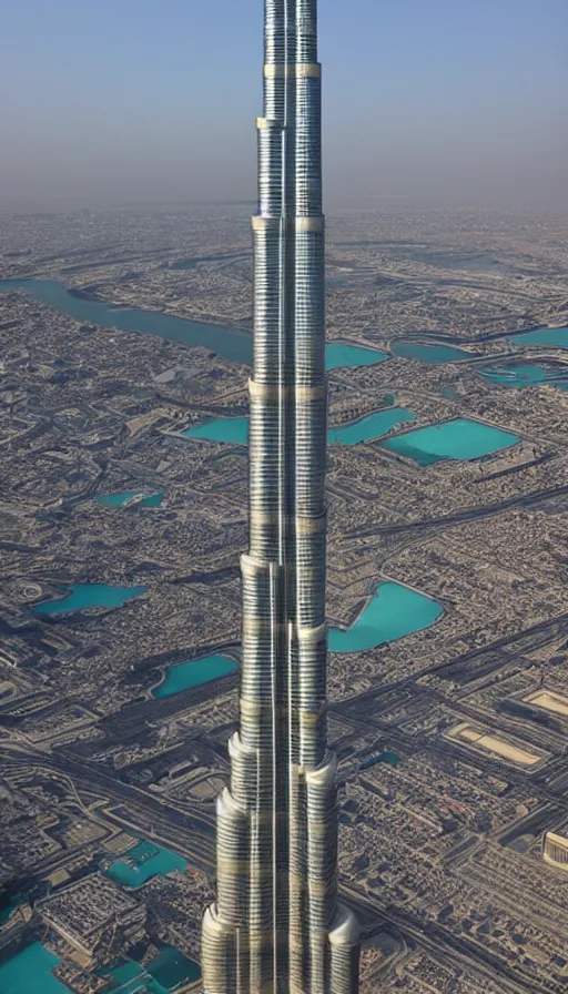 Image similar to the burj khalifa in the style of eiffel tower