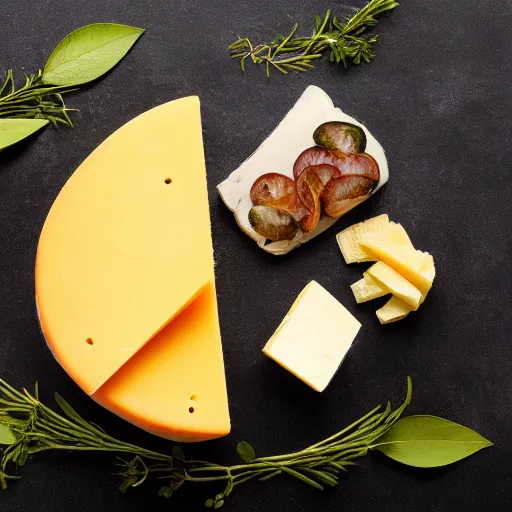 Prompt: cheese wheel, photograph