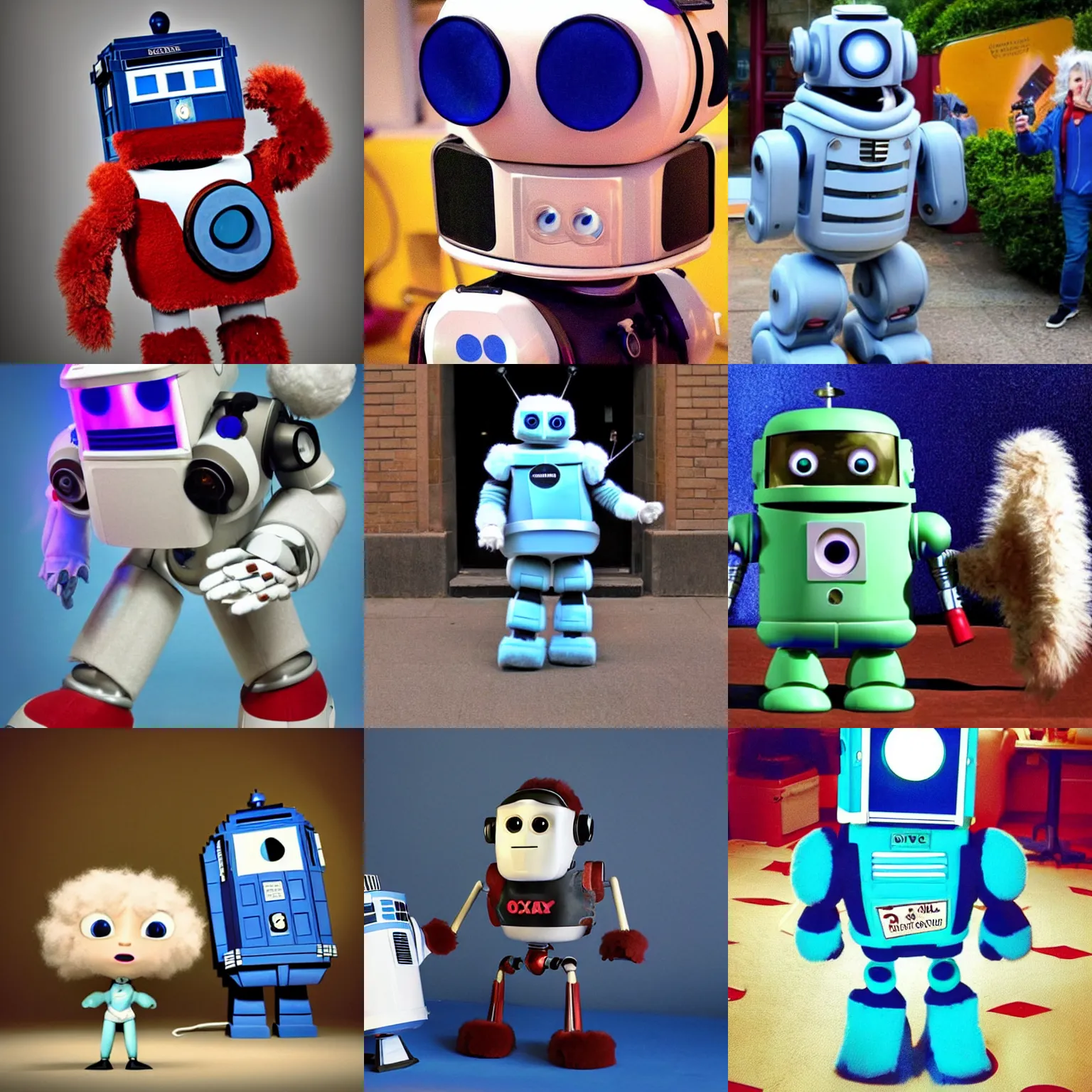 Prompt: <pixar mode='attention grabbing'>an adorable fluffy robot as Doctor Who</pixar>