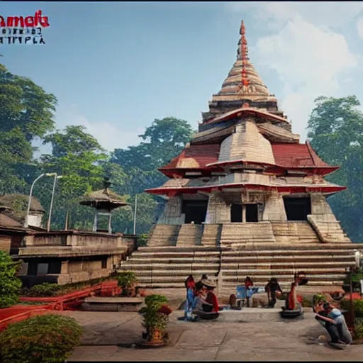 Prompt: kamakhya temple, guwahati ; unreal engine 5, octane render, nanite