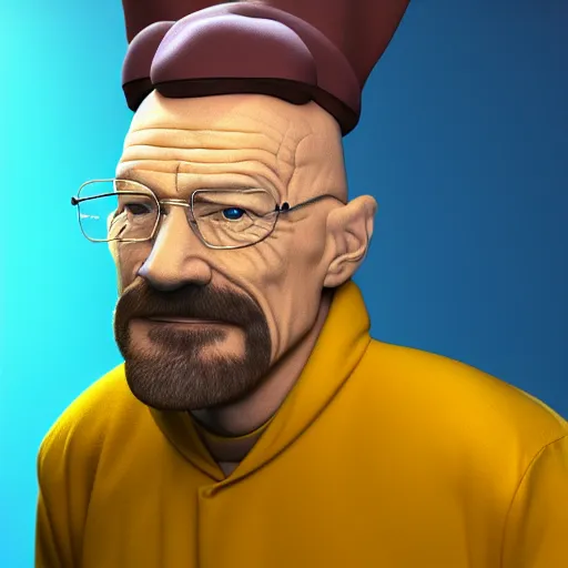 Image similar to walter white as goofy, 3 d render