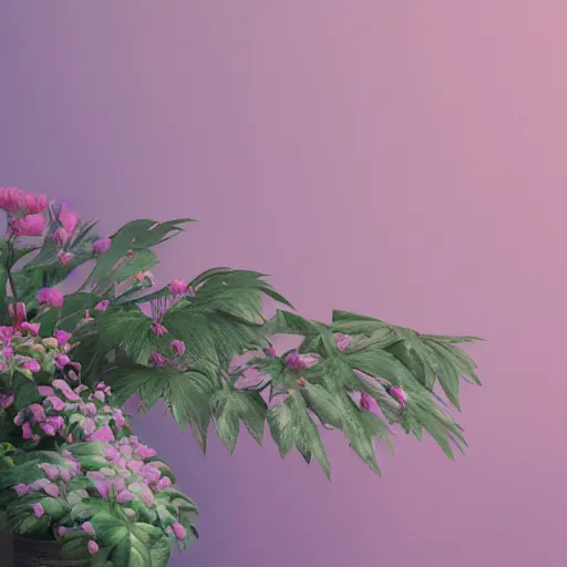 Prompt: a beautiful plant, aesthetic, oil painting, pale colors, high detail, 8 k, wide angle, octane render, trending on artstation,