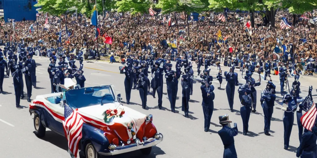 Image similar to john f kennedy parade recreated in fortnite