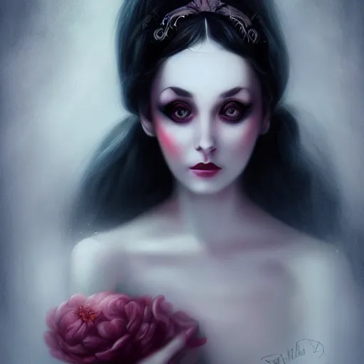 Image similar to of a surreal portrait inspired by Natalie Shau,Charlie bowater,Anna Dittman,cinematic