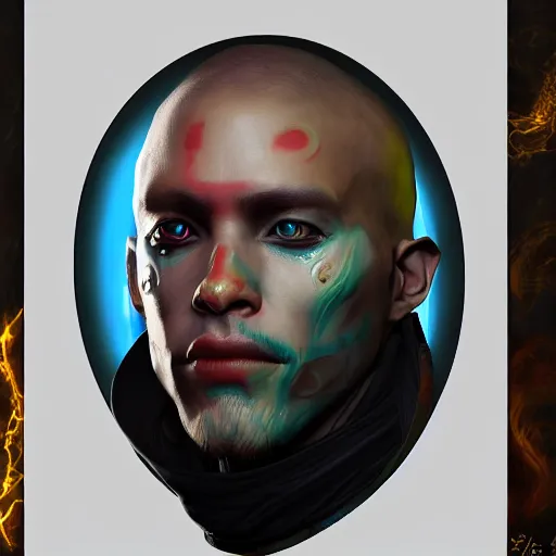 Prompt: painting portrait of an warlock in destiny 2